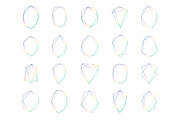 20 Rainbow Geometric Frames, a Decorative Illustration by ChicGraphix (Thumbnail 11 of 11)