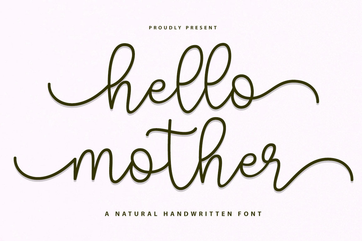 Hello Mother, a Handwritten Font by Madjack.font (Photo 1 of 9)