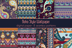 Boho Art Vector Seamless Pattern