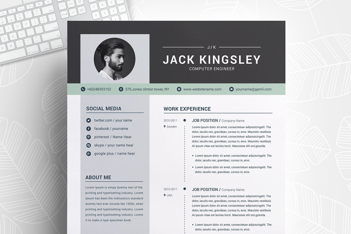 Resume/CV Bundle | 200+ for $29, a Resume Template by ResumeInventor (Photo 30 of 207)