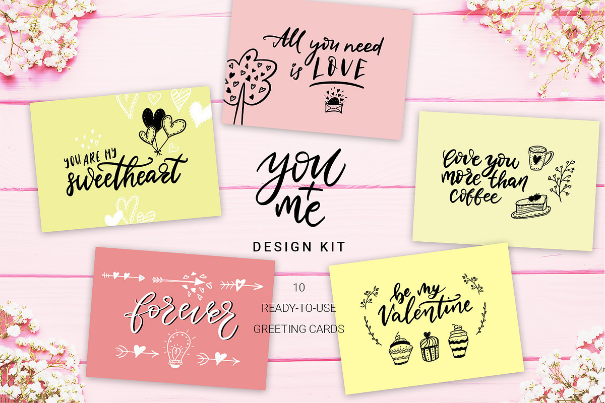 You + Me: hand drawn design kit, an Object Graphic by Gray Cat Graphics (Photo 11 of 21)
