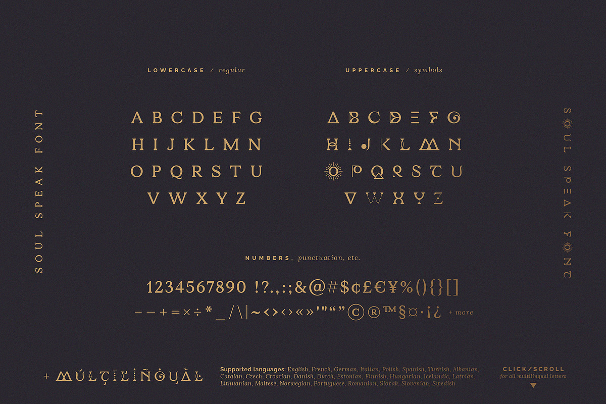 Soul Speak - cosmic symbols serif, a Serif Font by Minna Kaario (Photo 12 of 13)