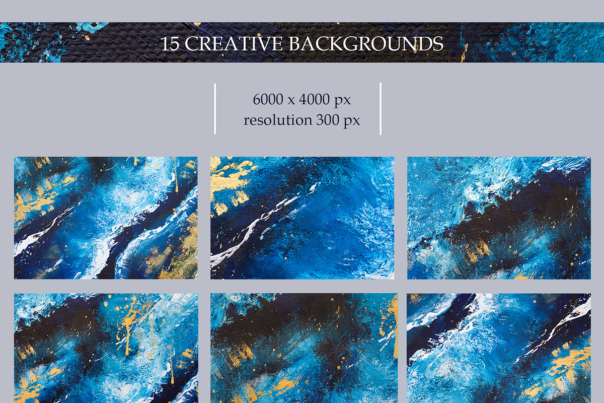 Acrylic abstract blue backgrounds, a Texture Graphic by Holovei (Photo 2 of 5)