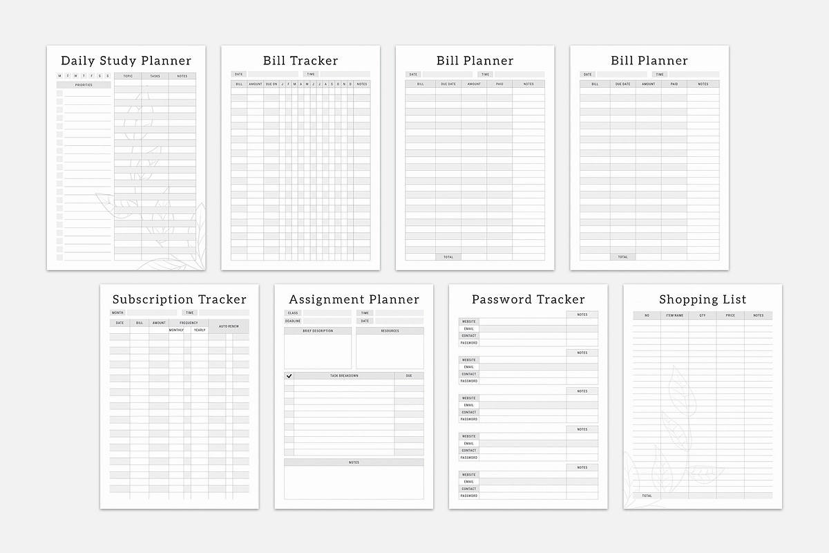 Ultimate Planner Bundle Pack Vol.98, a Stationery Template by MNT-Creator (Photo 8 of 10)