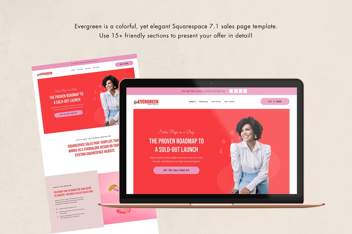 Squarespace Sales Page: Evergreen, a Squarespace Template by Applet Studio (Photo 4 of 5)