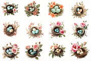 Watercolor Boho Bird Nests Clipart, an Illustration by Designworld (Thumbnail 4 of 5)