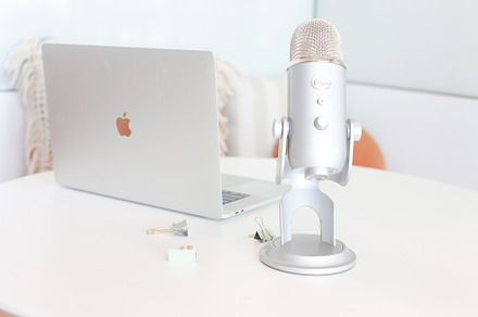 Podcaster styled stock photo 010 stock photograph