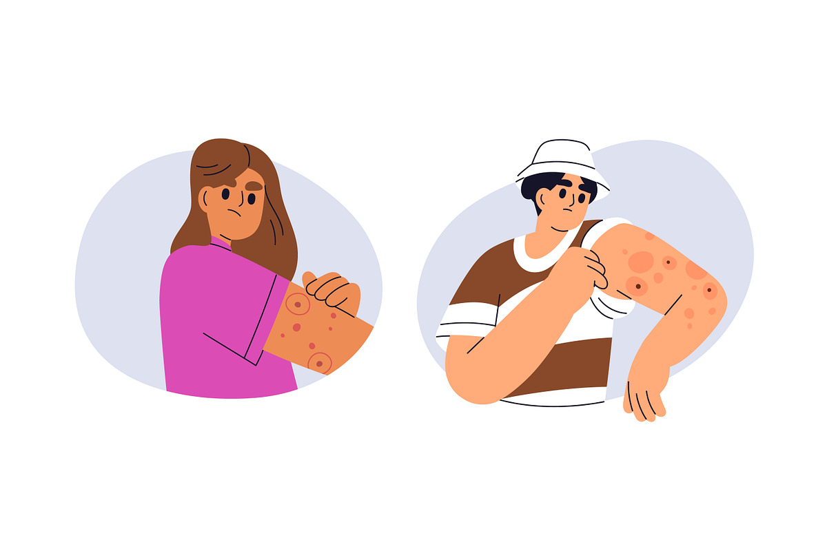 Itch, allergy, rash on skin set, a Person Illustration by Good Studio (Photo 3 of 3)