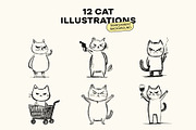Angry Cats – Hand-Drawn Set, an Illustration by The Layered Art (Thumbnail 3 of 6)