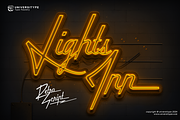 UT Lights Inn - A Retro Script, a Script Font by Universitype (Thumbnail 1 of 7)