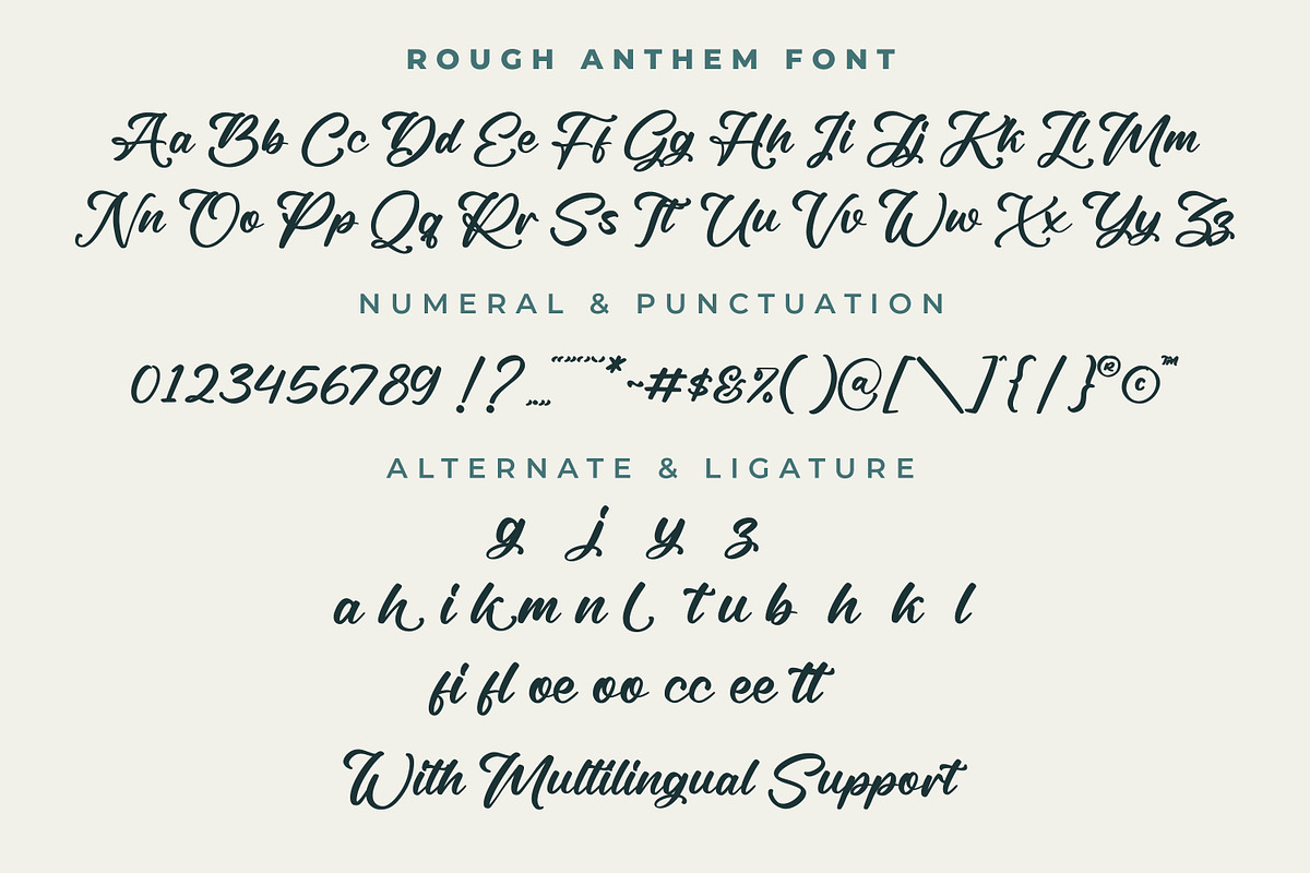 Rough Anthem - Modern Script Font, a Script Font by ribethstudio (Photo 5 of 12)