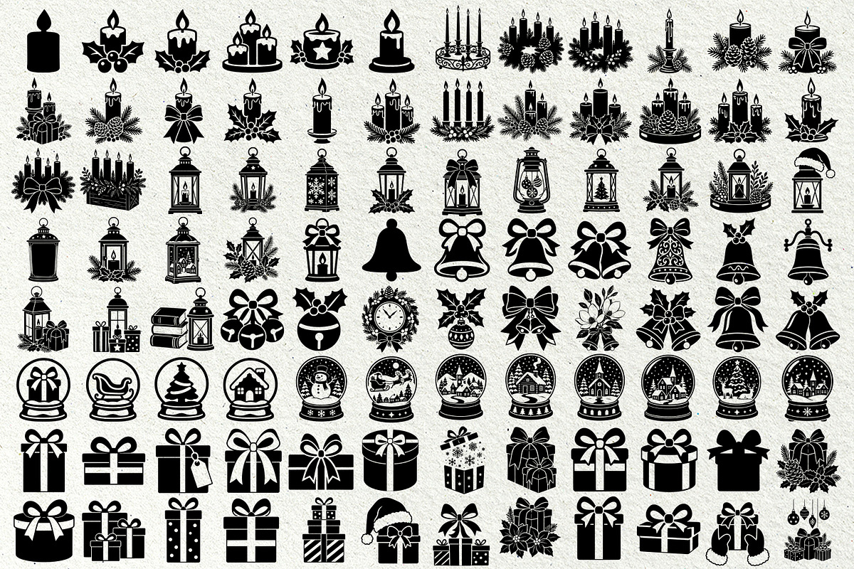 Christmas SVG Clipart Bundle, a Seasonal Illustration by DENIDigitalArtSudio (Photo 11 of 14)