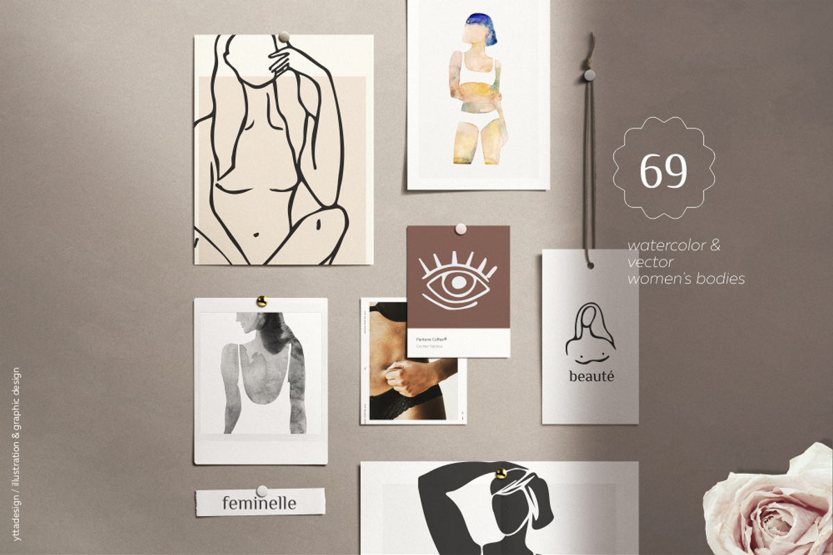 Women's bodies, Prints & Elements, an Object Graphic by yttadesign (Photo 3 of 18)