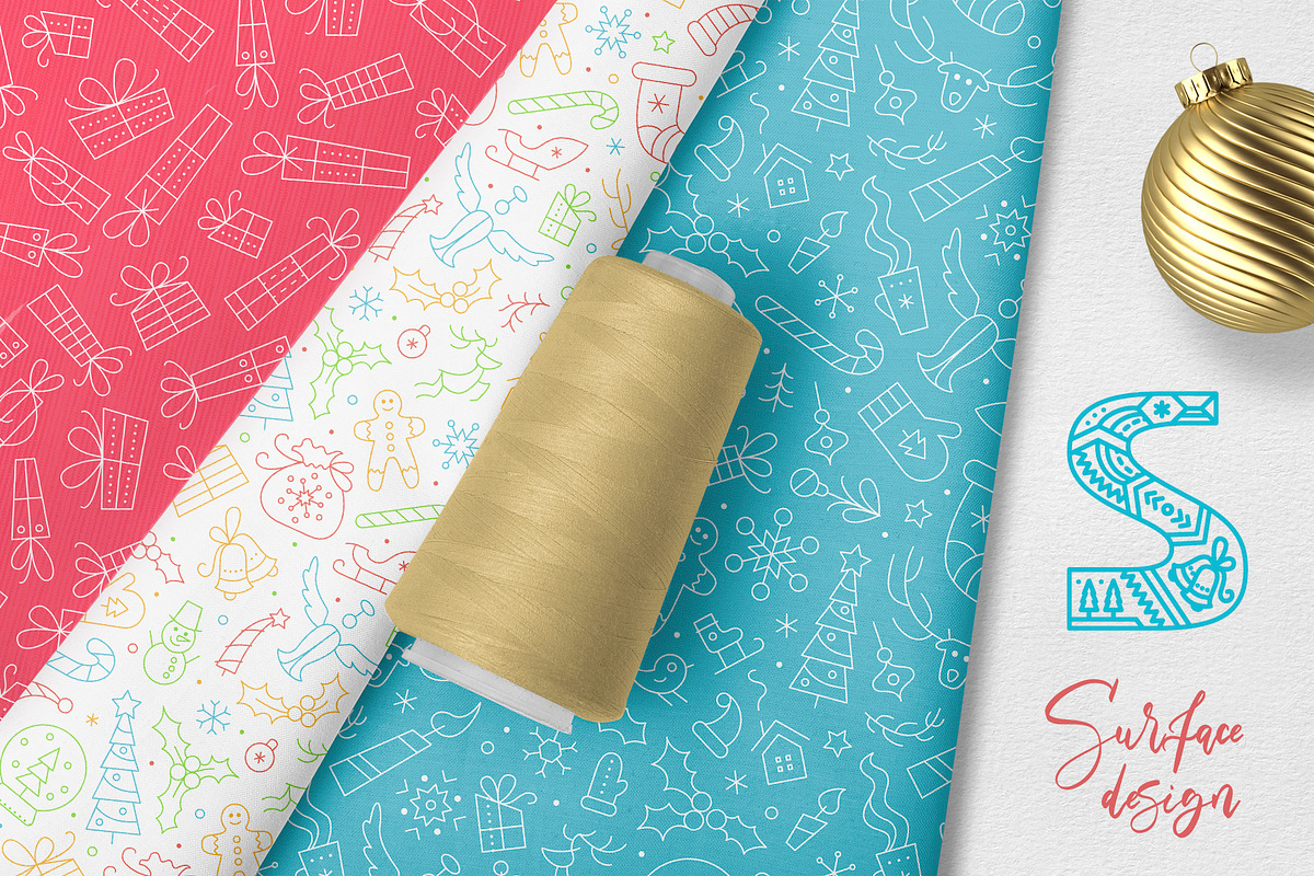 CHRISTMAS font ❆ clipart ❆ patterns, a Symbol Font by MaljukArt (Photo 9 of 11)