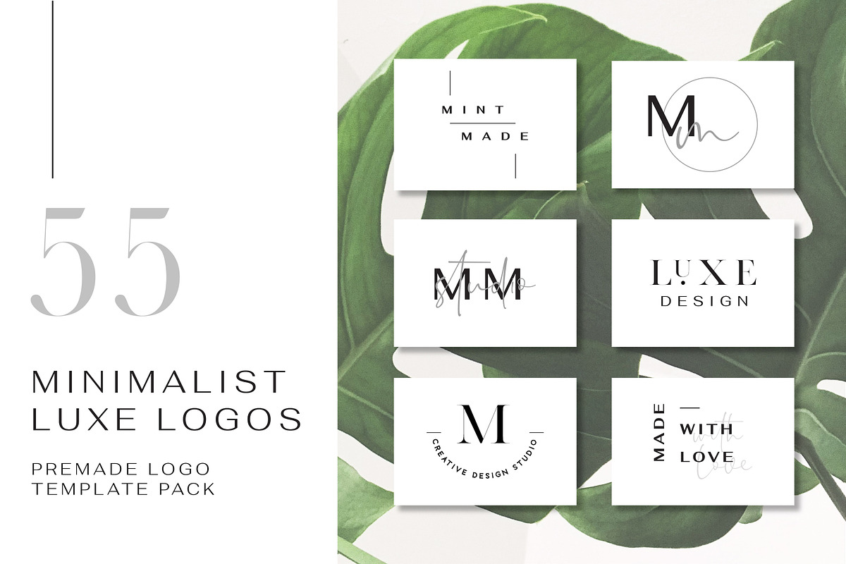 55 Minimalist Luxe Logos, a Branding & Logo Template by Mint Made (Photo 1 of 17)