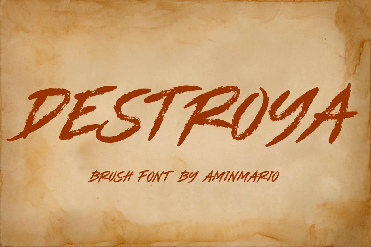 Brush Font Bundle 45 Fonts, a Blackletter Font by AMINMARIO (Photo 10 of 45)