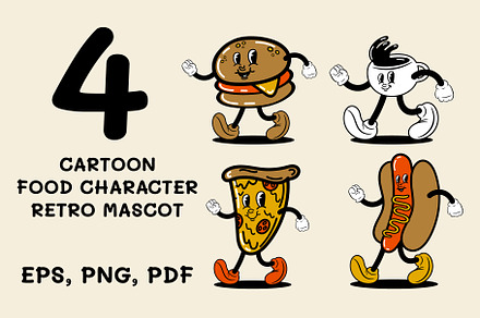 Cartoon Retro Mascot Collection
