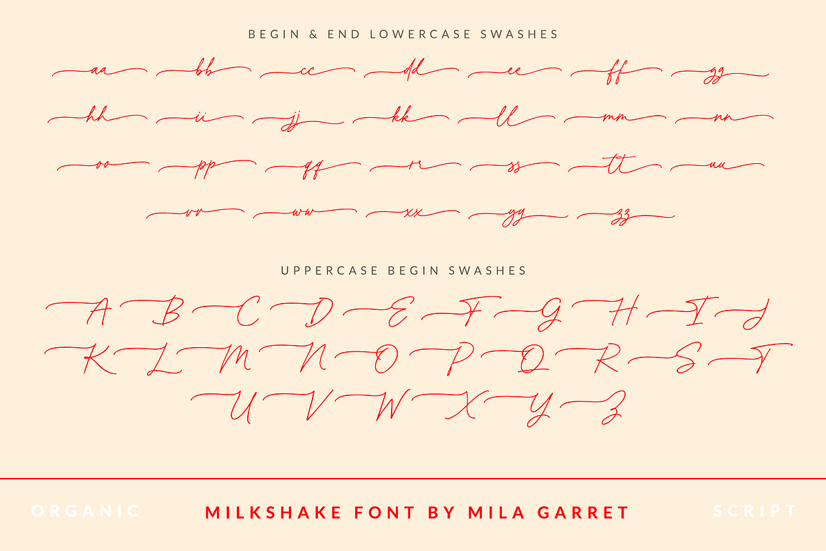 Milkshake Modern Handwritten Script, a Script Font by Mila Garret (Photo 10 of 12)