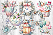 Pastel Christmas Clipart Collection, a Seasonal Illustration by V Design Creator (Thumbnail 5 of 7)