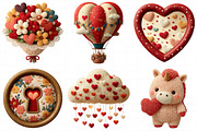 Whimsical Valentine Clipart, an Illustration by Daily.Designs (Thumbnail 4 of 5)