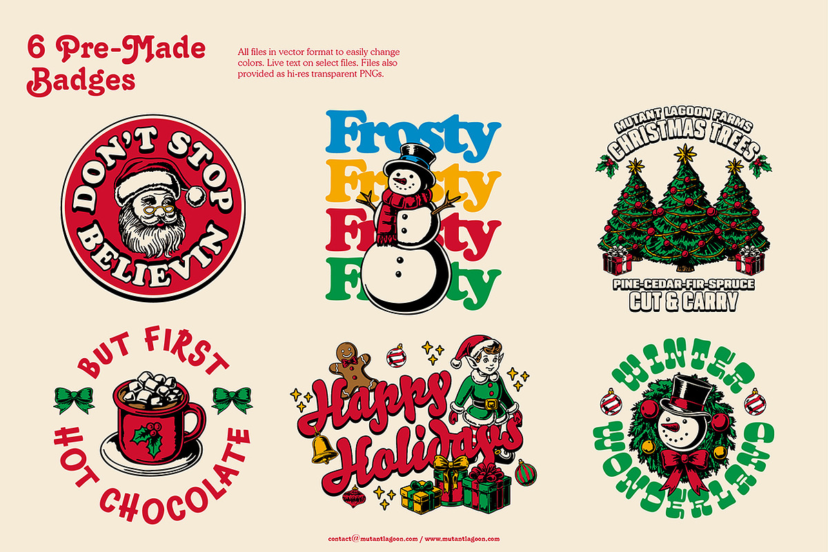 Retro Holiday Illustrations, a Seasonal Illustration by Mutant Lagoon (Photo 4 of 5)