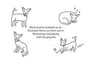 Cute doodle Chihuahuas, an Animal Illustration by Liz Pengilley Studio (Thumbnail 2 of 4)