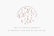 Potion Bottle Seamless Pattern, a Decorative Illustration by Pati Charm Studio (Thumbnail 3 of 7)