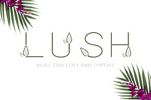 Lush Sans Font with Leaves