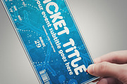 Blue Christmas ticket template, a Card Template by Tzochko (Thumbnail 5 of 5)