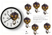 Cute Halloween Witch Ghost Clipart, a Seasonal Illustration by KaramfilaS (Thumbnail 4 of 9)
