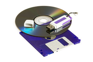 Daily use objects featuring salad, usb, and cd