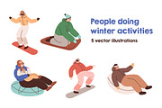 People do winter sports activities, a Sport Illustration by Good Studio (Thumbnail 1 of 5)