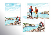 Let's Hiking! Watercolor set, a Person Illustration by Daria Ustiugova (Thumbnail 11 of 13)