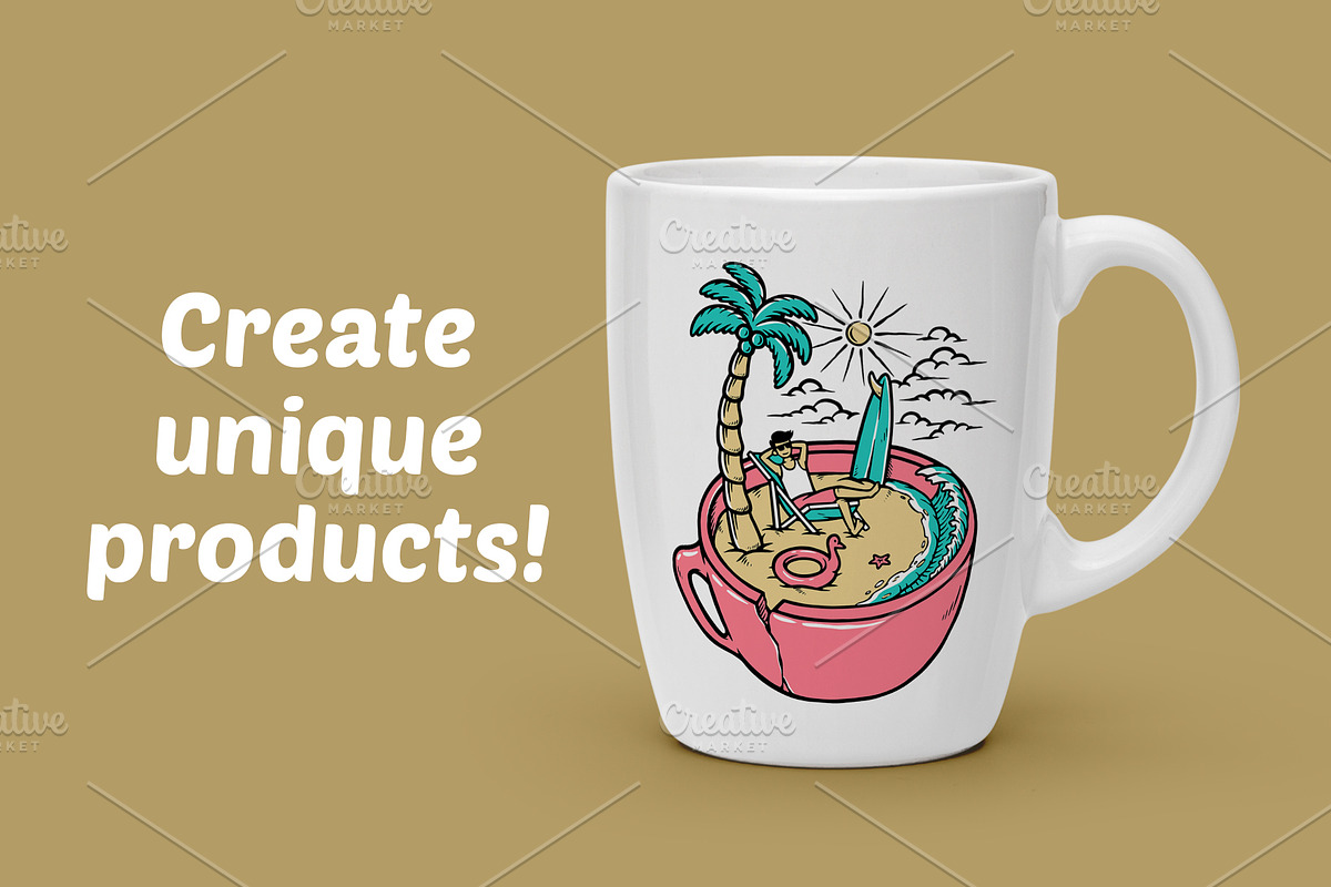 Coffee with a beach view, a Food Illustration by gunaonedesign (Photo 2 of 4)