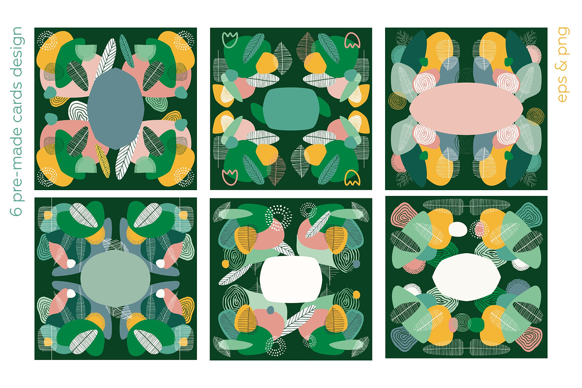 Seasonarium. Abstract botanical set., a Pattern Graphic by lisa_kalev (Photo 9 of 10)