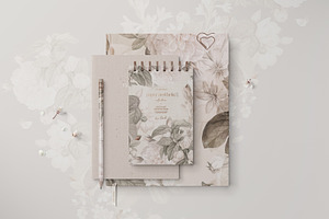 Beige Neutral Luxury Floral Pattern