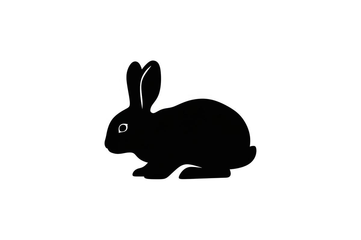 Cute Rabbit Silhouette Vector Bundle, an Illustration by yasushie (Photo 11 of 51)
