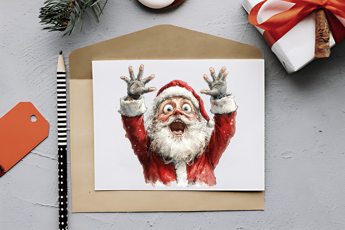 Funny Skinny Santa Clipart, an Illustration by RobertsArt (Photo 6 of 7)