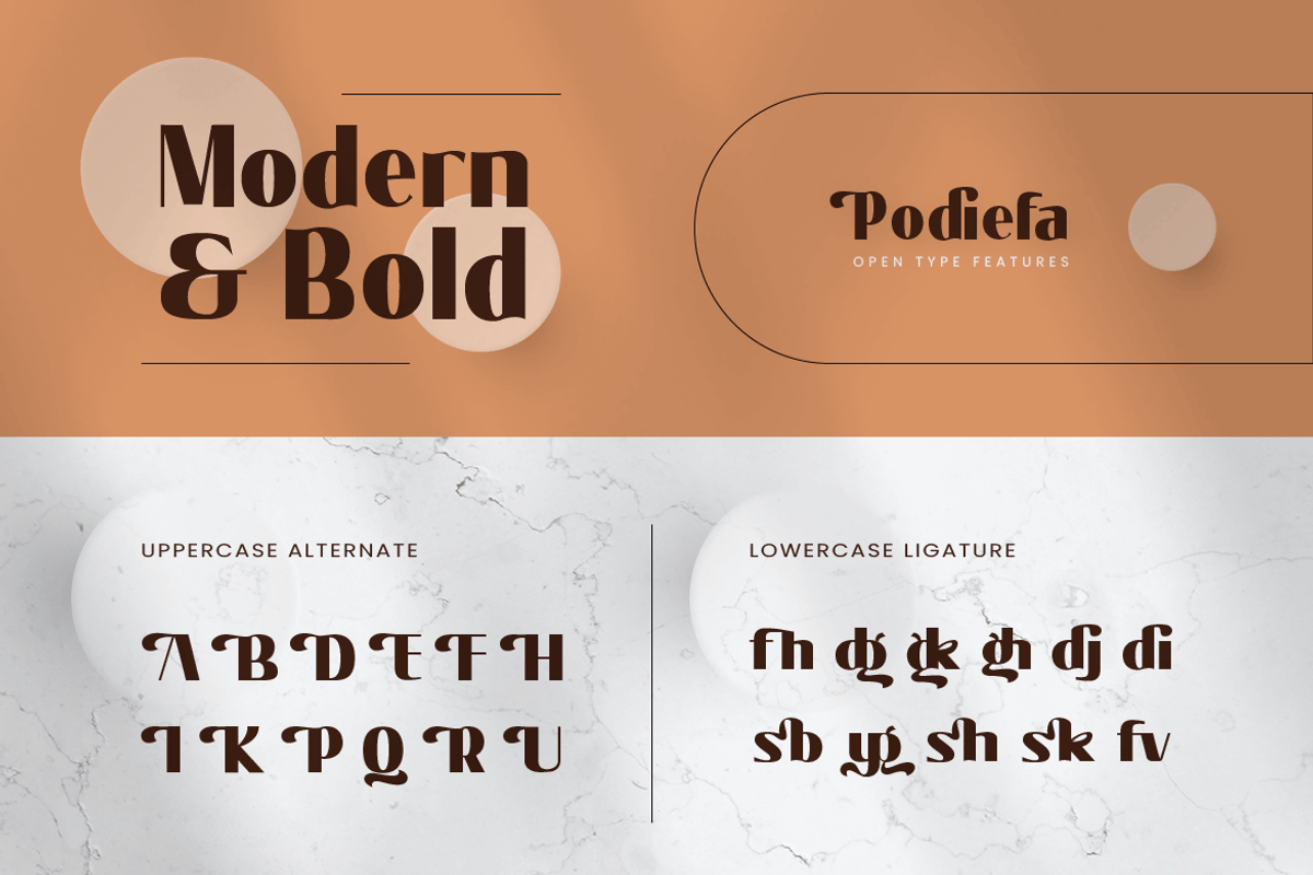 Podiefa, a Sans Serif Font by kerismaker (Photo 5 of 12)