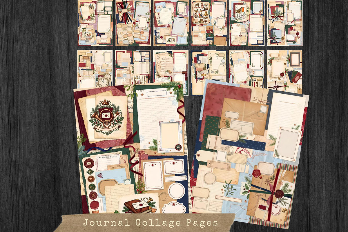 Christmas Correspondence journal kit, a Seasonal Illustration by ThatsDesignArt (Photo 13 of 20)