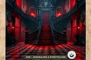 71 Halloween Horror Backdrops, a Seasonal Illustration by ThatsDesignArt (Thumbnail 7 of 15)