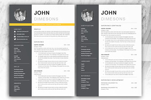 Minimal Resume CV Template In Word