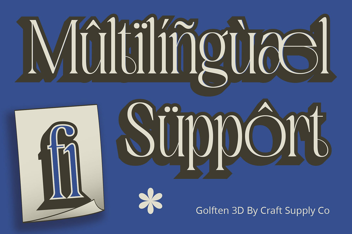 Golften 3D, a Serif Font by Craft Supply Co. (Photo 7 of 8)