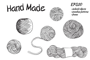 -50% OFF! Yarn balls in vector