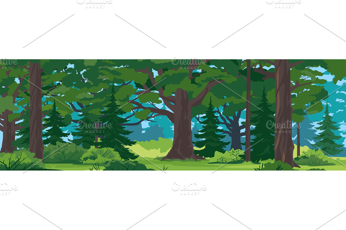 European forest nature landscape, an Illustration by Oceloti (Photo 3 of 3)