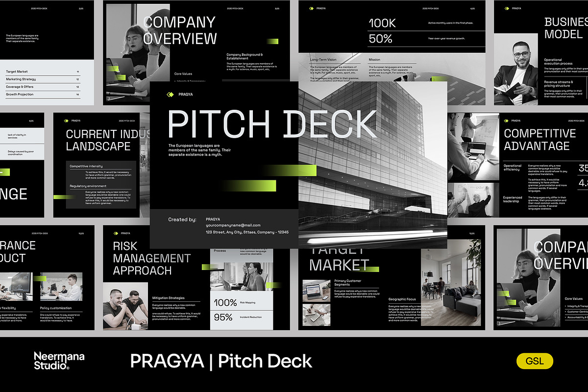 PRAGYA | Startup Pitch Deck GSL, a Presentation Template by Neermana (Photo 1 of 4)