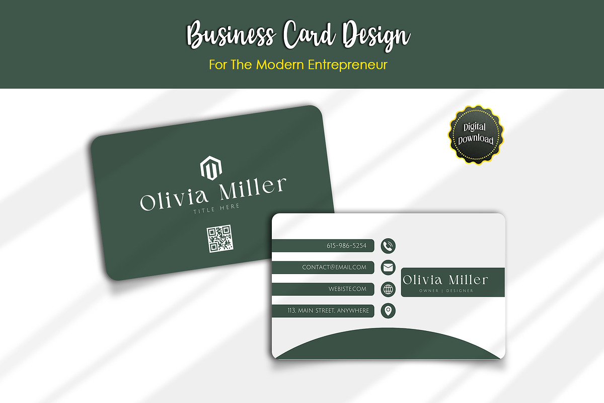 Business Card Template, a Business Card Template by FakhiiDesigns (Photo 1 of 4)