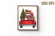 Merry Christmas Truck PNG, an Illustration by Libby Wishes (Thumbnail 4 of 6)