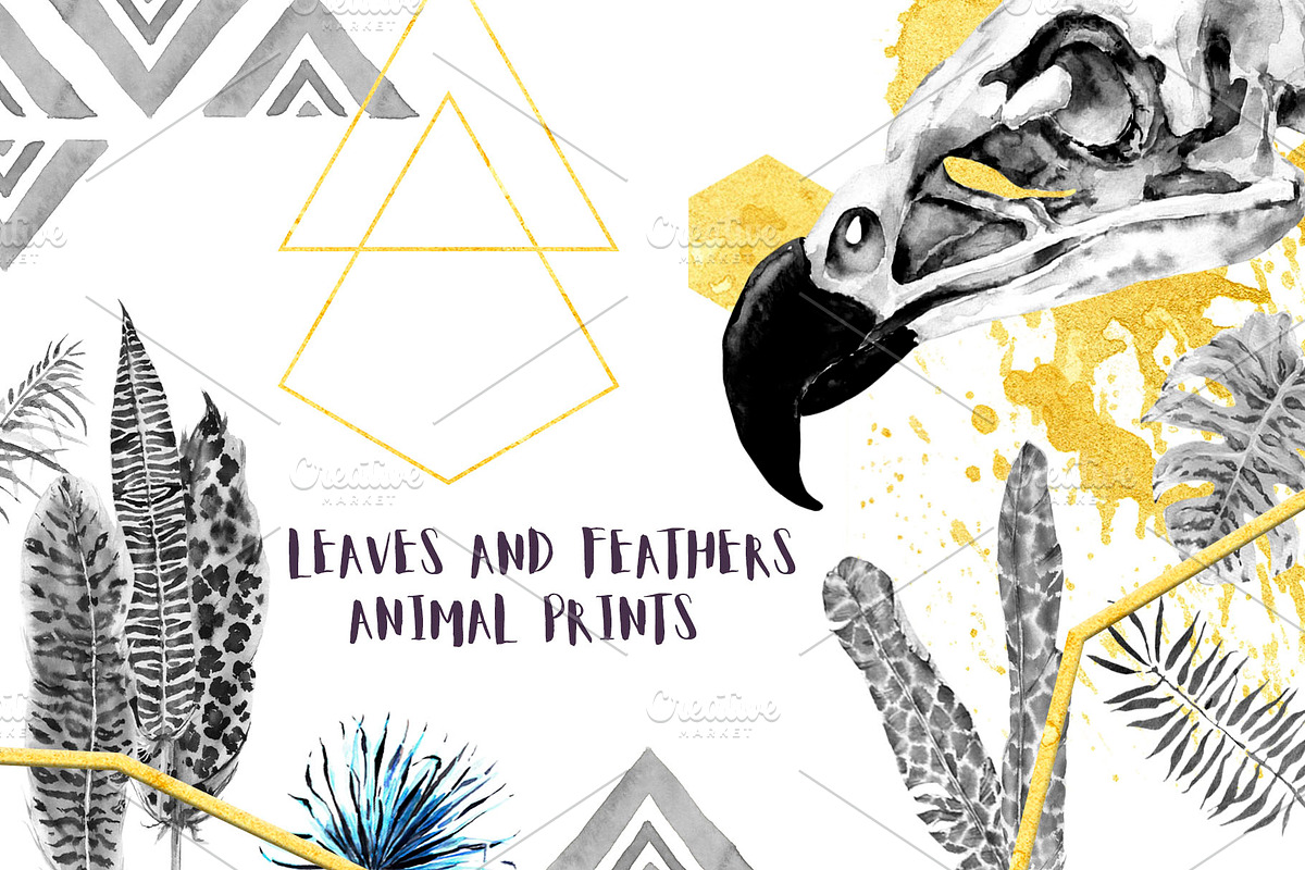 -20% Wild Dreams Watercolor Set, an Animal Illustration by Cat In Colour (Photo 2 of 6)