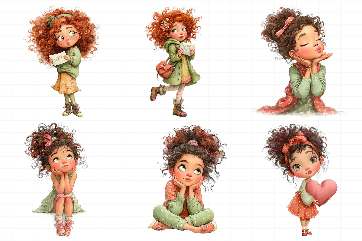 Quirky Love Girl Clipart, an Illustration by Daily.Designs (Photo 4 of 5)